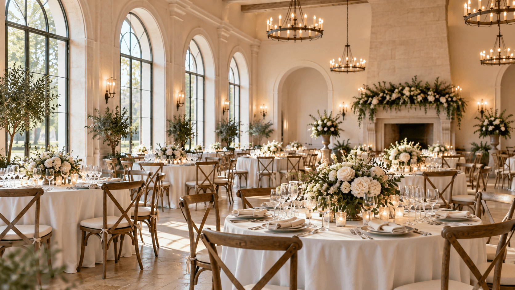 A wedding and event venue prepared for its next reception.